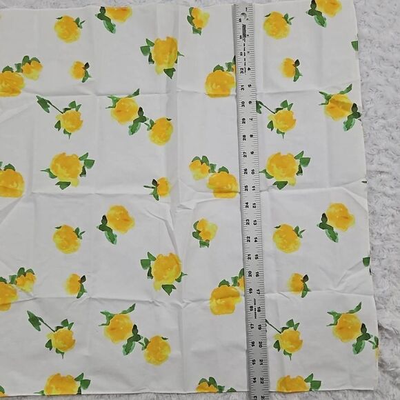 Lemlem White and Yellow Floral Bandana Scarf for body or purse 22.5" - Picture 3 of 4